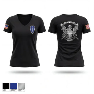 Womens Short Sleeve Vneck Shirt, Infantry Master Trainer Course, Army, Teamtime, Team time, sublimation, custom sports apparel, team uniforms, spirit wear, spiritwear, sports uniforms, custom shirts, team store, custom team store, fundraiser sports, apparel fundraiser