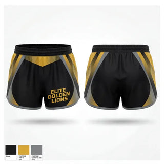 Womens Shorts, Elite Golden Lions, , Teamtime, Team time, sublimation, custom sports apparel, team uniforms, spirit wear, spiritwear, sports uniforms, custom shirts, team store, custom team store, fundraiser sports, apparel fundraiser
