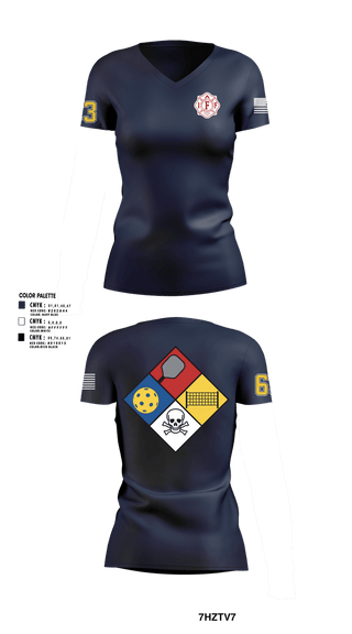 Womens Short Sleeve Vneck Shirt, Central Pierce Fire, Fire Department, Teamtime, Team time, sublimation, custom sports apparel, team uniforms, spirit wear, spiritwear, sports uniforms, custom shirts, team store, custom team store, fundraiser sports, apparel fundraiser
