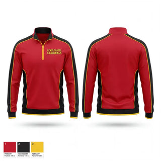 Quarter Zip Jacket, Lewis Chapel Cardinals, Baseball, Teamtime, Team time, sublimation, custom sports apparel, team uniforms, spirit wear, spiritwear, sports uniforms, custom shirts, team store, custom team store, fundraiser sports, apparel fundraiser