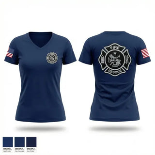 Womens Short Sleeve Vneck Shirt, Wattsburg Hose Company, Fire Department, Teamtime, Team time, sublimation, custom sports apparel, team uniforms, spirit wear, spiritwear, sports uniforms, custom shirts, team store, custom team store, fundraiser sports, apparel fundraiser