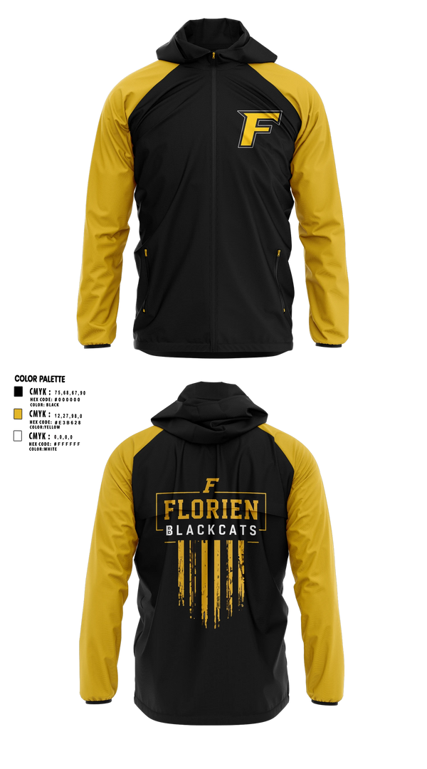 Windbreaker, Florien Blackcats, Softball, Teamtime, Team time, sublimation, custom sports apparel, team uniforms, spirit wear, spiritwear, sports uniforms, custom shirts, team store, custom team store, fundraiser sports, apparel fundraiser