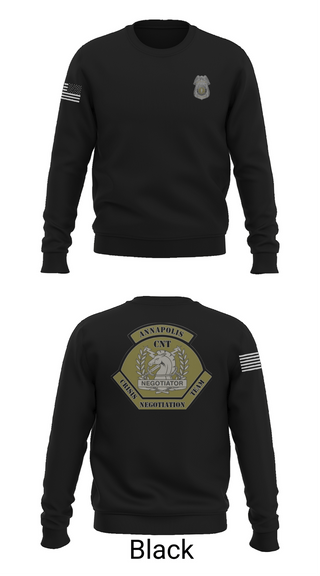 Crew Neck Sweatshirt, Annapolis Police Crisis Negotiation Team, Police, Teamtime, Team time, sublimation, custom sports apparel, team uniforms, spirit wear, spiritwear, sports uniforms, custom shirts, team store, custom team store, fundraiser sports, apparel fundraiser