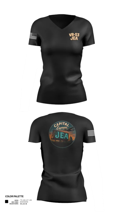 VR-53 68911207 Women's Short Sleeve V-neck Shirt - 30