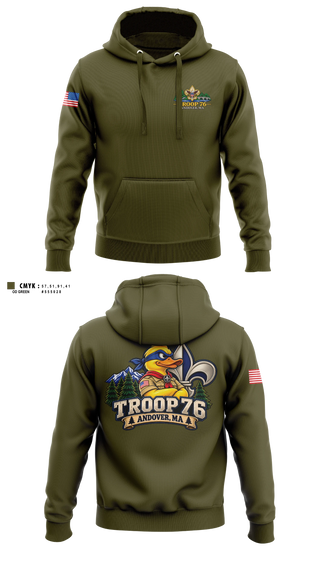 Hoodie, Troop 76, , Teamtime, Team time, sublimation, custom sports apparel, team uniforms, spirit wear, spiritwear, sports uniforms, custom shirts, team store, custom team store, fundraiser sports, apparel fundraiser