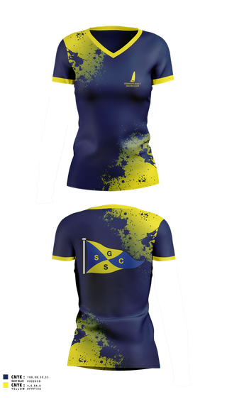 Womens Short Sleeve Vneck Shirt, Stewarts Gully Sailing Club, Spirit Store, Teamtime, Team time, sublimation, custom sports apparel, team uniforms, spirit wear, spiritwear, sports uniforms, custom shirts, team store, custom team store, fundraiser sports, apparel fundraiser