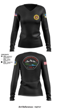 Marine Corps Mountain Warfare Training Center Fire Department 41101347 Women's Long Sleeve V-neck Shirt - 3