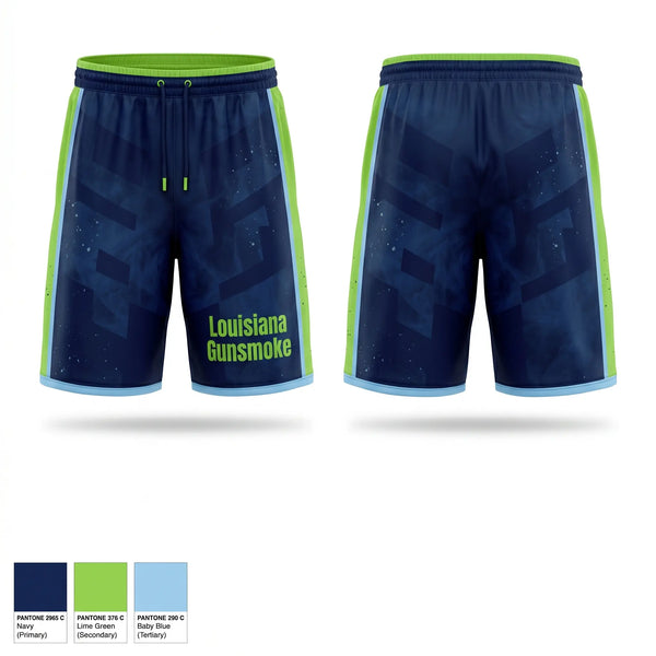 Athletic Shorts With Pockets, Louisiana Gunsmoke, Softball, Teamtime, Team time, sublimation, custom sports apparel, team uniforms, spirit wear, spiritwear, sports uniforms, custom shirts, team store, custom team store, fundraiser sports, apparel fundraiser
