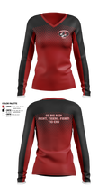 Houston High School Cheer 47611821 Women's Long Sleeve V-neck Shirt - 1