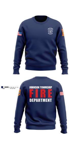 Crew Neck Sweatshirt, Johnson township fire department, Fire Department, Teamtime, Team time, sublimation, custom sports apparel, team uniforms, spirit wear, spiritwear, sports uniforms, custom shirts, team store, custom team store, fundraiser sports, apparel fundraiser