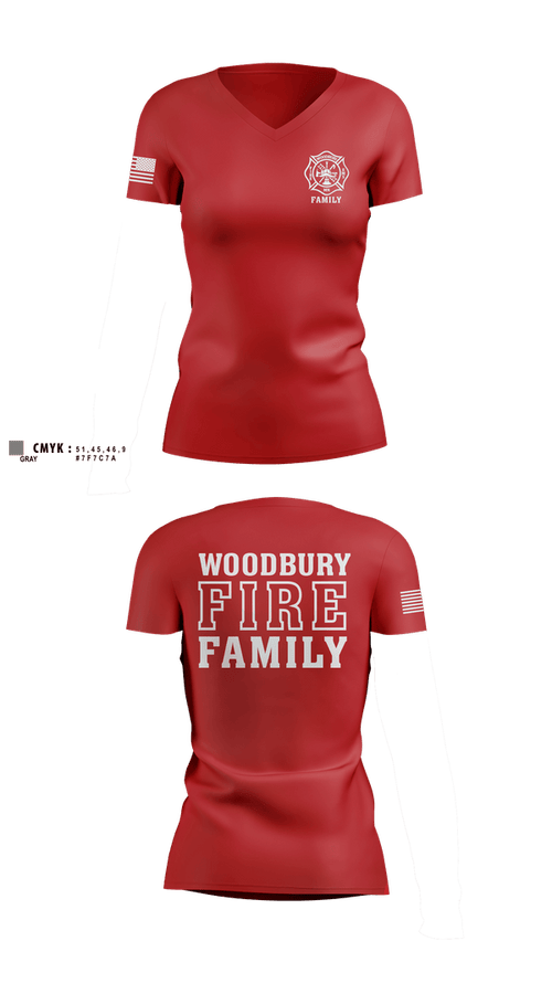 Womens Short Sleeve Vneck Shirt, WFD Family, Fire Department, Teamtime, Team time, sublimation, custom sports apparel, team uniforms, spirit wear, spiritwear, sports uniforms, custom shirts, team store, custom team store, fundraiser sports, apparel fundraiser