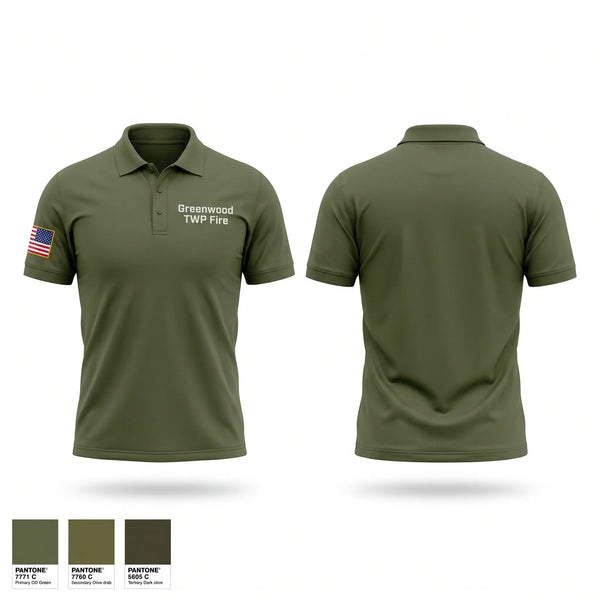 Short Sleeve Performance Polo, Greenwood TWP Fire, Fire Department, Teamtime, Team time, sublimation, custom sports apparel, team uniforms, spirit wear, spiritwear, sports uniforms, custom shirts, team store, custom team store, fundraiser sports, apparel fundraiser