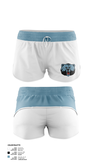 Womens Shorts, Livingstone College Blue Bears, Track & Field, Teamtime, Team time, sublimation, custom sports apparel, team uniforms, spirit wear, spiritwear, sports uniforms, custom shirts, team store, custom team store, fundraiser sports, apparel fundraiser