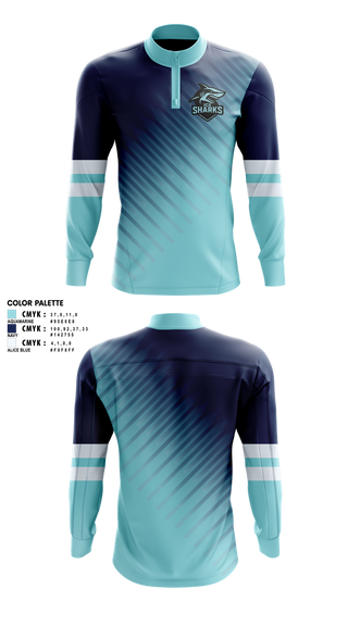 Quarter Zip Jacket, Thunder Sharks, Ice Hockey, Teamtime, Team time, sublimation, custom sports apparel, team uniforms, spirit wear, spiritwear, sports uniforms, custom shirts, team store, custom team store, fundraiser sports, apparel fundraiser