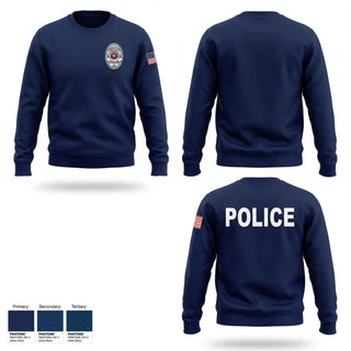 Crew Neck Sweatshirt, Palm Valley Police Department, Police, Teamtime, Team time, sublimation, custom sports apparel, team uniforms, spirit wear, spiritwear, sports uniforms, custom shirts, team store, custom team store, fundraiser sports, apparel fundraiser