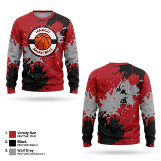 Crew Neck Sweatshirt, Ignacio Bobcats, Men's Basketball, Teamtime, Team time, sublimation, custom sports apparel, team uniforms, spirit wear, spiritwear, sports uniforms, custom shirts, team store, custom team store, fundraiser sports, apparel fundraiser