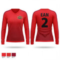 Baytown Dynamo Soccer FC 70783403 Women's Long Sleeve V-neck Shirt - 1