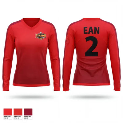 Baytown Dynamo Soccer FC 70783403 Women's Long Sleeve V-neck Shirt - 1