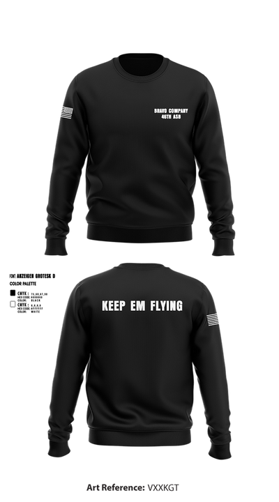Bravo company 46th ASB 11488182 Crew Neck Sweatshirt - 3