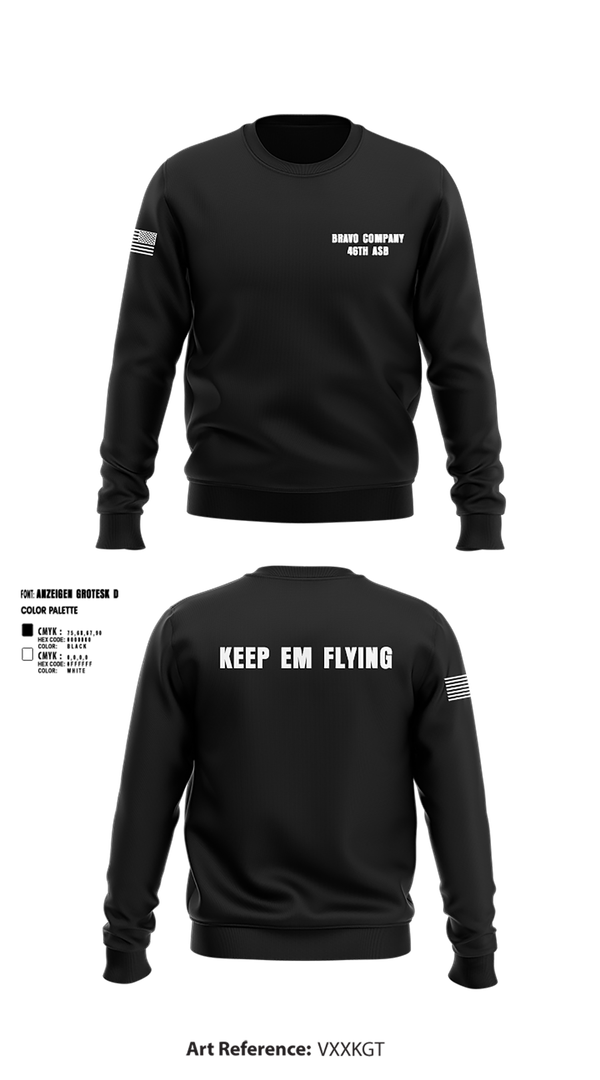 Crew Neck Sweatshirt, Bravo company 46th ASB, , Teamtime, Team time, sublimation, custom sports apparel, team uniforms, spirit wear, spiritwear, sports uniforms, custom shirts, team store, custom team store, fundraiser sports, apparel fundraiser