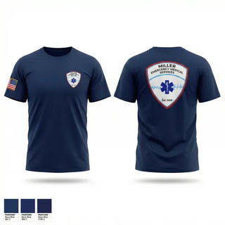 Old School Cotton Feel Shirt, Miller EMS, EMS/EMT, Teamtime, Team time, sublimation, custom sports apparel, team uniforms, spirit wear, spiritwear, sports uniforms, custom shirts, team store, custom team store, fundraiser sports, apparel fundraiser