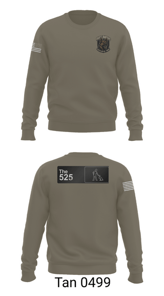 Crew Neck Sweatshirt, 525th MWD DET, Army, Teamtime, Team time, sublimation, custom sports apparel, team uniforms, spirit wear, spiritwear, sports uniforms, custom shirts, team store, custom team store, fundraiser sports, apparel fundraiser
