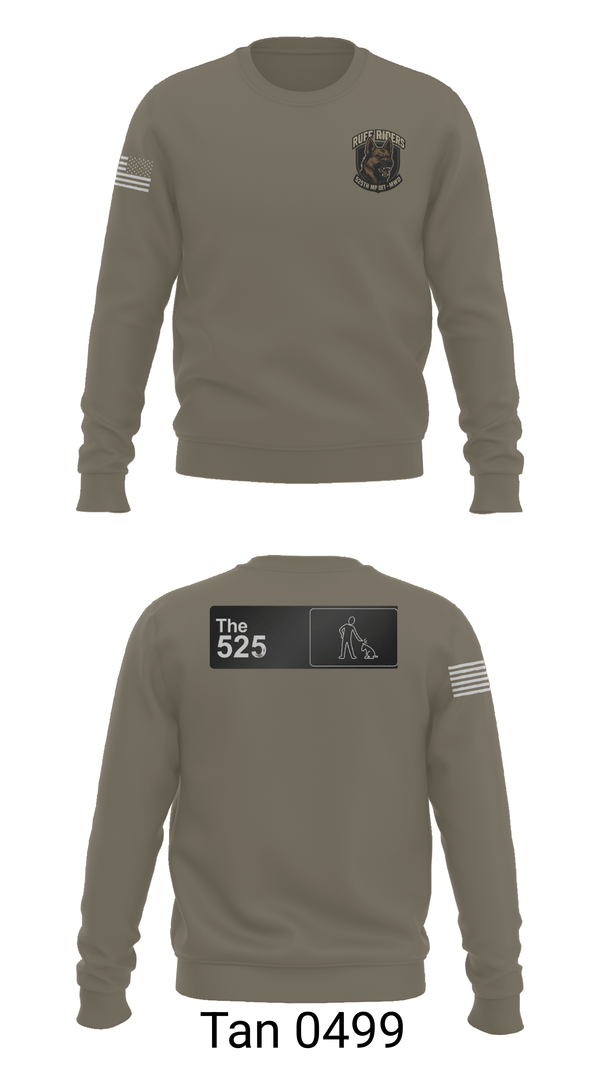 Crew Neck Sweatshirt, 525th MWD DET, Army, Teamtime, Team time, sublimation, custom sports apparel, team uniforms, spirit wear, spiritwear, sports uniforms, custom shirts, team store, custom team store, fundraiser sports, apparel fundraiser