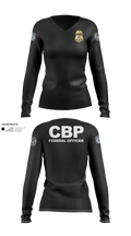 US Customs and Border Protection 40527171 Women's Long Sleeve V-neck Shirt - 21