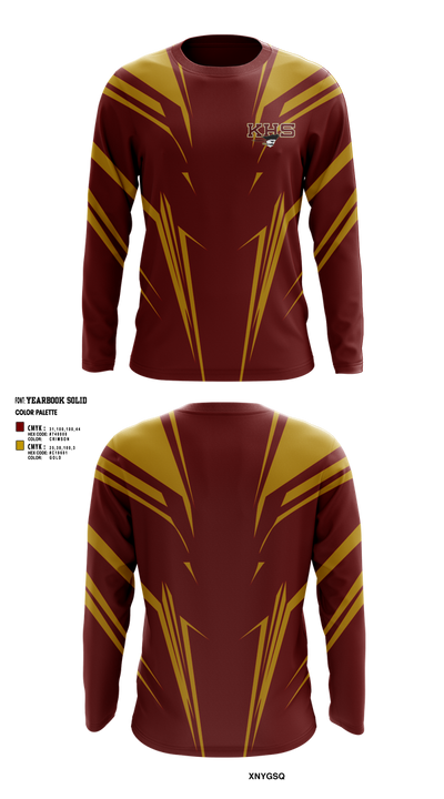 Kingston High School Cheer 38639250 Long Sleeve Performance Shirt 1