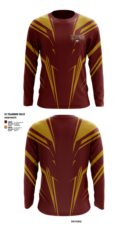 Long Sleeve Performance Shirt, Kingston High School Cheer, Cheer, Teamtime, Team time, sublimation, custom sports apparel, team uniforms, spirit wear, spiritwear, sports uniforms, custom shirts, team store, custom team store, fundraiser sports, apparel fundraiser