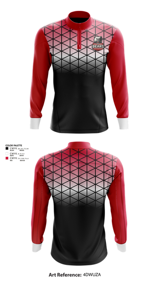 Quarter Zip Jacket, Dolores Bears, Men's Basketball, Teamtime, Team time, sublimation, custom sports apparel, team uniforms, spirit wear, spiritwear, sports uniforms, custom shirts, team store, custom team store, fundraiser sports, apparel fundraiser