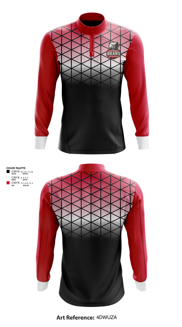 Quarter Zip Jacket, Dolores Bears, Men's Basketball, Teamtime, Team time, sublimation, custom sports apparel, team uniforms, spirit wear, spiritwear, sports uniforms, custom shirts, team store, custom team store, fundraiser sports, apparel fundraiser