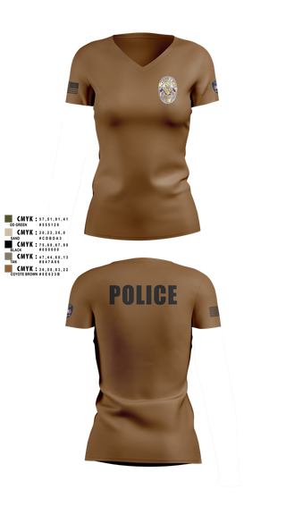 Womens Short Sleeve Vneck Shirt, Miami Police Department, , Teamtime, Team time, sublimation, custom sports apparel, team uniforms, spirit wear, spiritwear, sports uniforms, custom shirts, team store, custom team store, fundraiser sports, apparel fundraiser