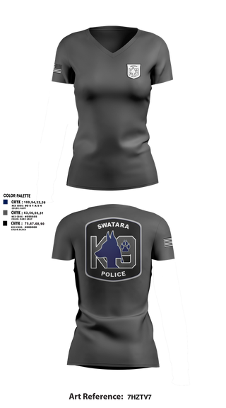 Womens Short Sleeve Vneck Shirt, Swatara K9, Police, Teamtime, Team time, sublimation, custom sports apparel, team uniforms, spirit wear, spiritwear, sports uniforms, custom shirts, team store, custom team store, fundraiser sports, apparel fundraiser