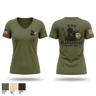 Womens Short Sleeve Vneck Shirt, RSS Clarksville, Marines, Teamtime, Team time, sublimation, custom sports apparel, team uniforms, spirit wear, spiritwear, sports uniforms, custom shirts, team store, custom team store, fundraiser sports, apparel fundraiser