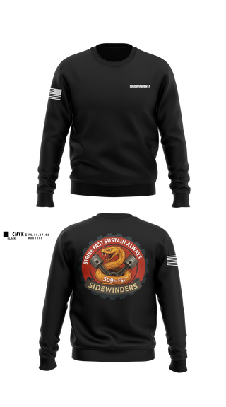 Crew Neck Sweatshirt, 509th FSC, Army, Teamtime, Team time, sublimation, custom sports apparel, team uniforms, spirit wear, spiritwear, sports uniforms, custom shirts, team store, custom team store, fundraiser sports, apparel fundraiser