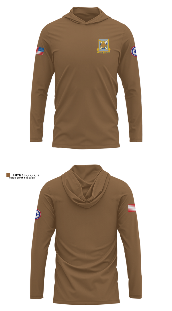Long Sleeve Hooded Sun Shirt, 301st FICO, Army, Teamtime, Team time, sublimation, custom sports apparel, team uniforms, spirit wear, spiritwear, sports uniforms, custom shirts, team store, custom team store, fundraiser sports, apparel fundraiser