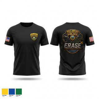 Short Sleeve Performance Shirt, West Virginia Natural Resources Police ERASE Unit, Police, Teamtime, Team time, sublimation, custom sports apparel, team uniforms, spirit wear, spiritwear, sports uniforms, custom shirts, team store, custom team store, fundraiser sports, apparel fundraiser