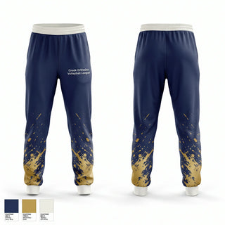 Sweatpants, Greek Orthodox Volleyball League, Men's Volleyball, Teamtime, Team time, sublimation, custom sports apparel, team uniforms, spirit wear, spiritwear, sports uniforms, custom shirts, team store, custom team store, fundraiser sports, apparel fundraiser
