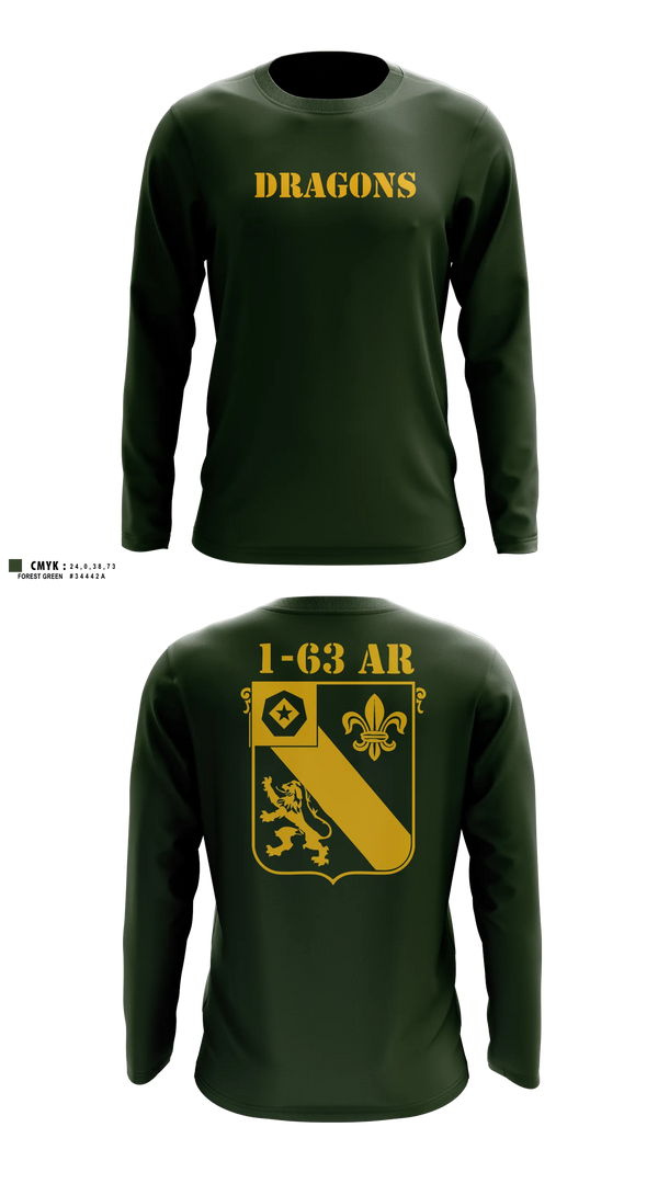 Long Sleeve Performance Shirt, 1-63 AR, 2 ABCT, 1 ID, Army, Teamtime, Team time, sublimation, custom sports apparel, team uniforms, spirit wear, spiritwear, sports uniforms, custom shirts, team store, custom team store, fundraiser sports, apparel fundraiser