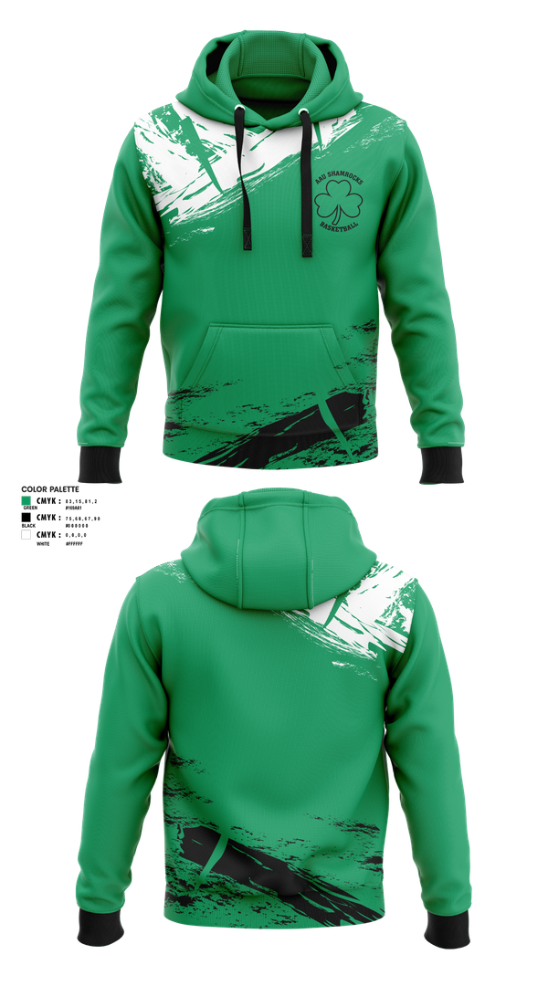 Hoodie, Shamrocks, Women's Basketball, Teamtime, Team time, sublimation, custom sports apparel, team uniforms, spirit wear, spiritwear, sports uniforms, custom shirts, team store, custom team store, fundraiser sports, apparel fundraiser