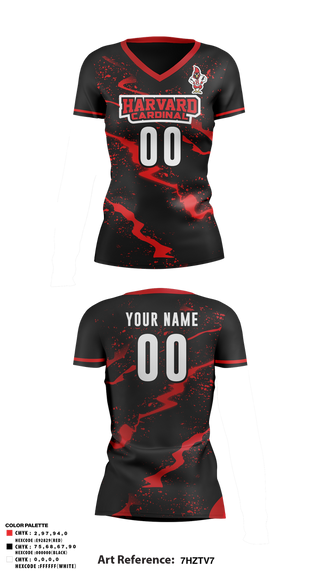 Womens Short Sleeve Vneck Shirt, Harvard Cardinals Volleyball, Women's Volleyball, Teamtime, Team time, sublimation, custom sports apparel, team uniforms, spirit wear, spiritwear, sports uniforms, custom shirts, team store, custom team store, fundraiser sports, apparel fundraiser