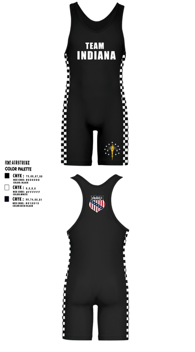 INDIANA AAU 91517132 Wrestling Singlet - 10