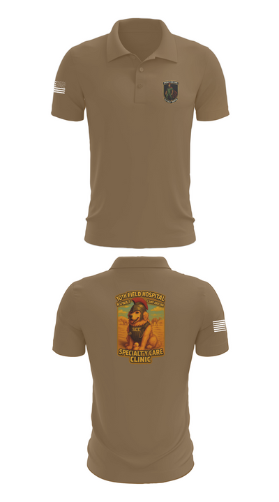 SCC 10th Field Hospital 86139824 Short Sleeve Performance Polo - 7