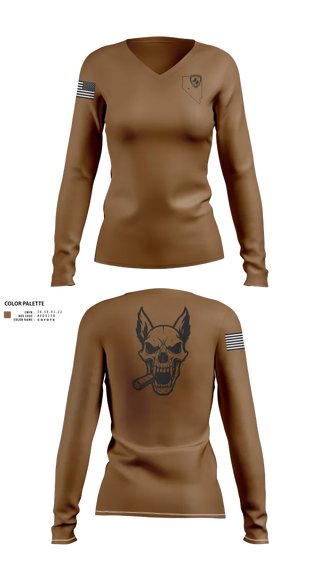 Womens Long Sleeve Vneck Shirt, NAS Fallon K9, , Teamtime, Team time, sublimation, custom sports apparel, team uniforms, spirit wear, spiritwear, sports uniforms, custom shirts, team store, custom team store, fundraiser sports, apparel fundraiser