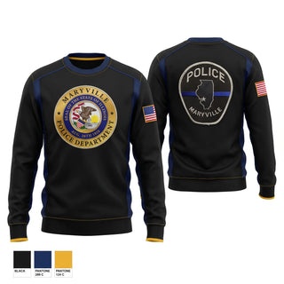 Crew Neck Sweatshirt, Maryville IL Police Department, Police, Teamtime, Team time, sublimation, custom sports apparel, team uniforms, spirit wear, spiritwear, sports uniforms, custom shirts, team store, custom team store, fundraiser sports, apparel fundraiser