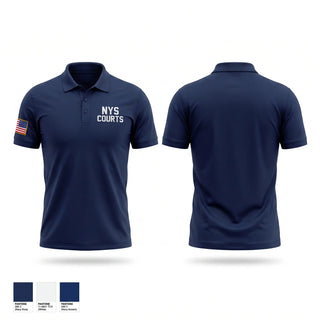 Short Sleeve Performance Polo, NYS Courts, Police, Teamtime, Team time, sublimation, custom sports apparel, team uniforms, spirit wear, spiritwear, sports uniforms, custom shirts, team store, custom team store, fundraiser sports, apparel fundraiser