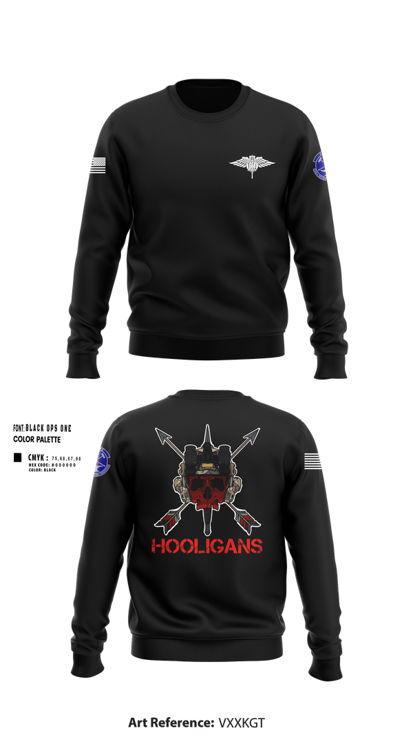 Crew Neck Sweatshirt, Hooligans, Air Force, Teamtime, Team time, sublimation, custom sports apparel, team uniforms, spirit wear, spiritwear, sports uniforms, custom shirts, team store, custom team store, fundraiser sports, apparel fundraiser