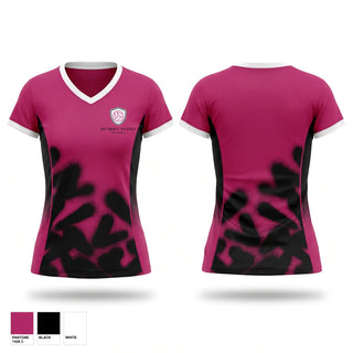 Womens Short Sleeve Vneck Shirt, Detroit Revive Volleyball, Women's Volleyball, Teamtime, Team time, sublimation, custom sports apparel, team uniforms, spirit wear, spiritwear, sports uniforms, custom shirts, team store, custom team store, fundraiser sports, apparel fundraiser