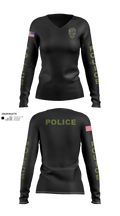 Peebles Police Department Women's Long Sleeve V-neck Shirt - 34